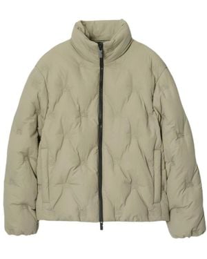 Burberry High-Neck Quilted Jacket - Green