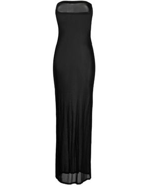 Saint Laurent Strapless Maxi Dress - Black
