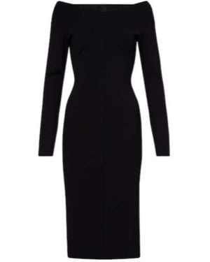 Stella McCartney Off-Shoulder Jersey Midi Dress - Black