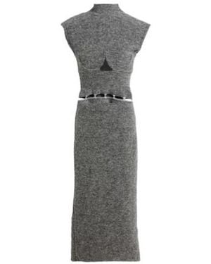 Sportmax Midi Dress Mohair Wool, Wool, Polyamide, Elastane - Gray