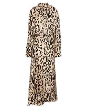 Sportmax Leopard Print Shirt Dress - White