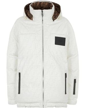Fendi Ff Motif Down Jacket - White