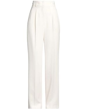 Max Mara Solid Color Wide-Leg Pants - White