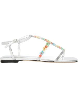 Jimmy Choo Gwyn Flat Sandals - White