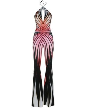 Roberto Cavalli Halterneck Printed Dress - Red