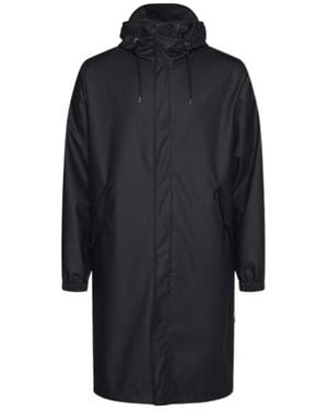 Rains Long-Sleeved Hooded Coat - Blue