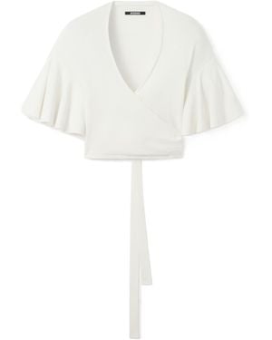 Jacquemus Tied-Waist Detailed Top - White