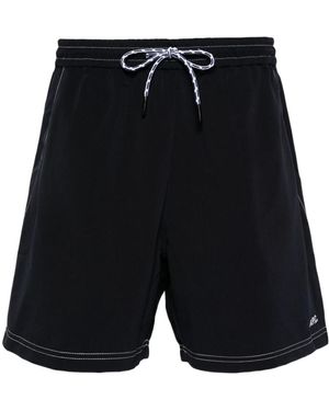 A.P.C. Logo-Embroidered Swim Shorts - Black
