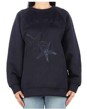 Max Mara Long-Sleeved Sweatshirt - Blue