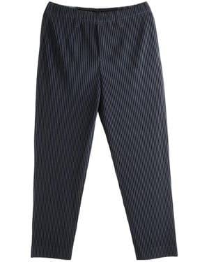 Homme Plissé Issey Miyake Homme Plissé Issey Miyake Pleated Straight Leg Trousers - Black