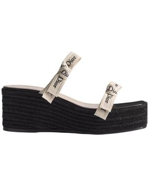 Dior J'A Wedge Slide With Straps - Black