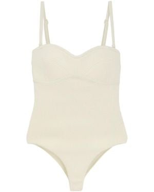 Bottega Veneta Strapped One-Piece Swimsuit - Natural