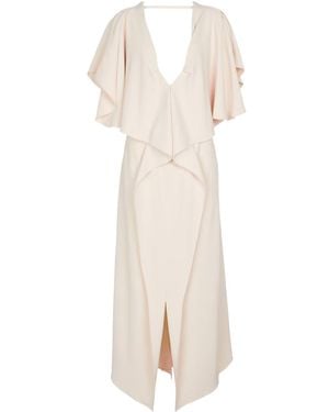 Roland Mouret Frilly-Edged Strap Dress - Natural