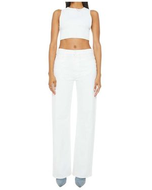 Mother The Dodger Sneak Jeans - White