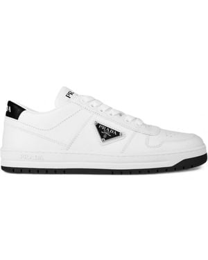 Prada Downtown Lace-Up Casual Sneakers - White
