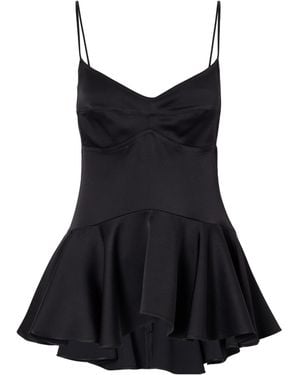 Stella McCartney Simple Satin Top - Black