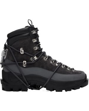 HELIOT EMIL Hiking Lace-Up Ankle Boots - Black