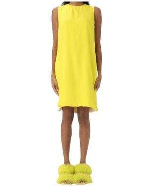 MSGM Bi-color Mini Dress - Yellow