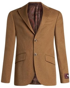 Etro Cashmere Blazer - Brown