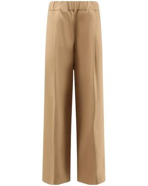 Semicouture High-Waist Wide-Leg Pants - Natural