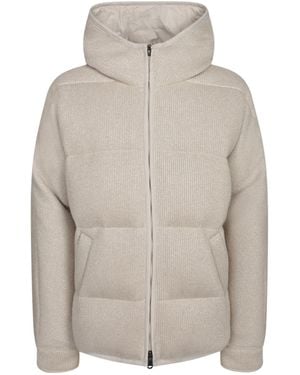 Brunello Cucinelli Hooded Puffer Jacket - Grey