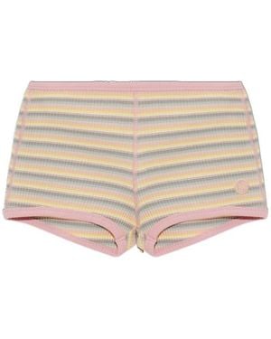 Amiri Ma Striped Shorts - Natural