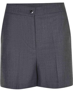 Pinko Herringbone-Pattern Tailored Shorts - Blue