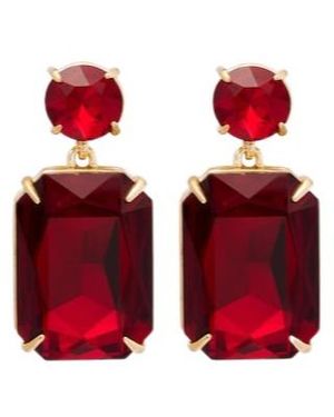 Carolina Herrera Drop Earrings - Red