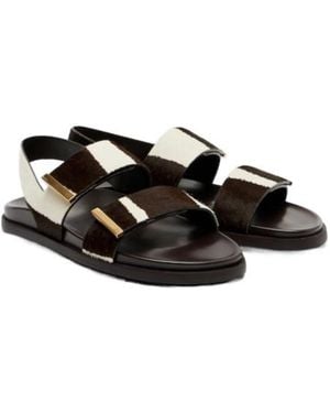 Tod's Printed Calfskin Sandals - Black