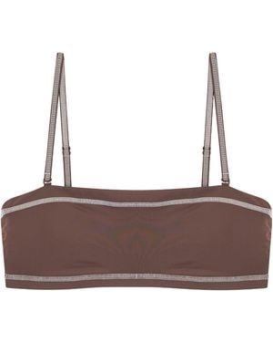 STAUD Sara Bikini Top - Brown