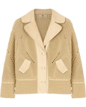 Ermanno Scervino Oversized Knit Cardigan - Natural