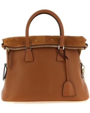 Maison Margiela 5Ac Soft Medium Zip-Up Tote Bag - Brown