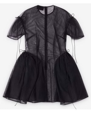 Simone Rocha Puff-Sleeve Mini Dress - Black