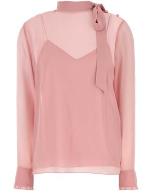 Gucci Crepe Blouse - Pink