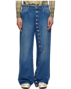 Jean Paul Gaultier Button-Detail Jeans - Blue