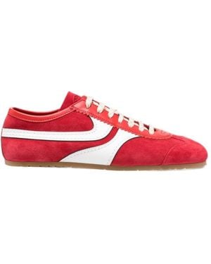 Dries Van Noten Round-Toe Sneakers - Red