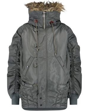Junya Watanabe Jacket With Faux Fur - Gray