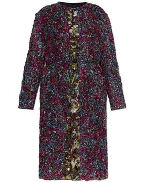 Dries Van Noten Embroidered Coat - Blue