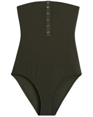 TOTEME Totême Sleeveless Strapless Swimsuit - Green