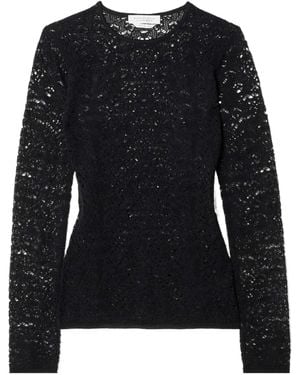 Gabriela Hearst Openwork Knit Top - Black