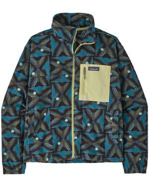 Patagonia Patterned Zip Performance Jacket - Green
