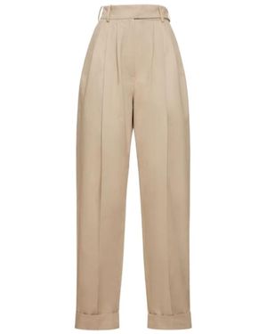 Alexandre Vauthier High-Waisted Straight Pants - Natural