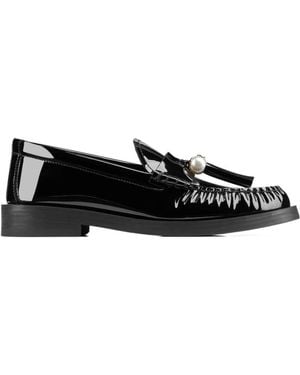 Jimmy Choo Round-Toe Flat Shoes - Black