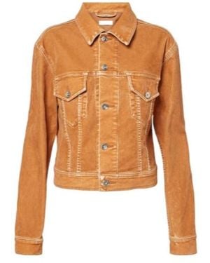 Rabanne Single-Breasted Denim Jacket - Orange
