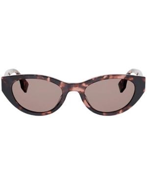 Fendi Eyewear Cat-Eye Frame Sunglasses - Brown