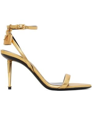 Tom Ford Pointed-Toe Open-Toe Sandals - Metallic