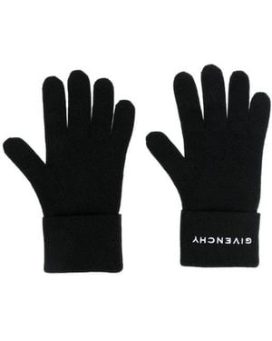 Givenchy Inlaid Knitted Logo Gloves - Black