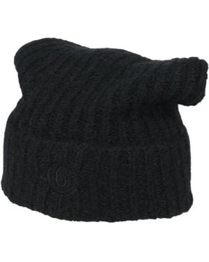MM6 by Maison Margiela Simple Knitted Style Hats - Black