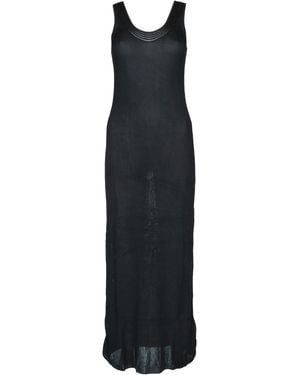Calvin Klein Rayon Ribbed Dress - Black