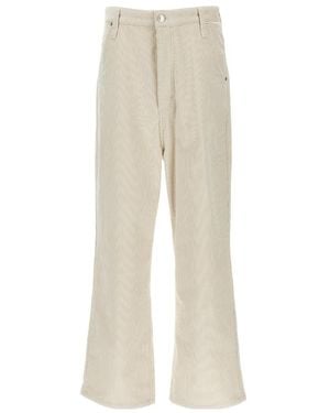 Ami Paris Corduroy Straight Pants - Natural
